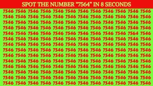 Optical Illusion Vision Test: Only A Human With 360 Vision Can Spot the Number 7564 in 8 Secs