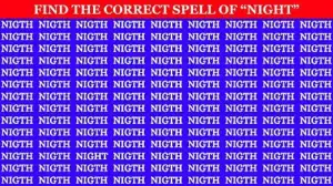 Optical Illusion Vision Test: Only A Human With 360 Vision Can Spot the word NIGHT in 10 Secs