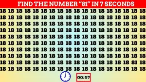 Picture Puzzle: Only Sharp Eyes Can Find the Number 81 in 10 Secs