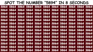 Puzzle for IQ Test: Only 5% of People Can Spot the Number 5894 among 5864 in This Image Within 8 Seconds