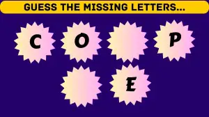 Only Genius Can Guess the Missing letters in this Image in 10 Secs