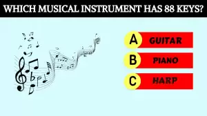 Observation Brain Test: Which Musical Instrument has 88 Keys?