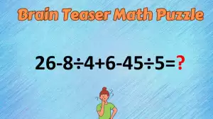 Can You Solve This Math Puzzle Equating 26-8÷4+6-45÷5=?