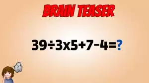 Solve This Math Problem Equation 39÷3x5+7-4=?