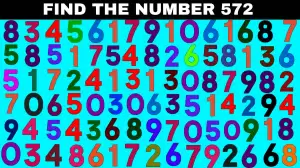 Thinking Test: Only visually talented people can find the Number 572 in 8 Secs