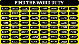 Puzzle to Test Your IQ: Only a Genius Brain Can Spot the Word Duty in the Picture within 12 Secs