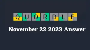 Quordle Daily Sequence Answer Today November 22 2023