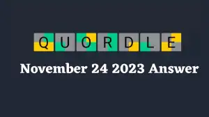 Quordle Daily Sequence Answer Today November 24 2023