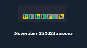 Quordle Daily Sequence Answer Today November 25  2023