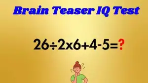 Solve This Math Problem Equation 26÷2x6+4-5