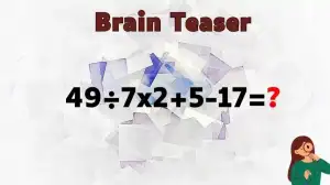 Solve This Math Problem Equation 49÷7x2+5-17