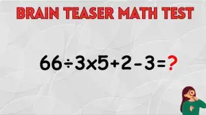 Solve This Math Problem Equation 66÷3x5+2-3