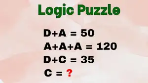 Solve this Tricky Puzzle and Find the Value of C