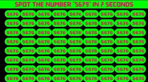 Test Visual Acuity: If you have 20/20 HD Vision Find the Number 5679 in 7 Secs