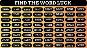 Test Visual Acuity: If you have 50/50 HD Vision Find the Word Luck in less than 10 Secs