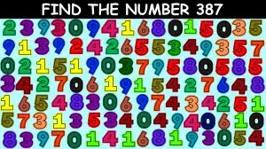 Test Visual Acuity: If you have Hawk Eyes Find the Number 387 in 15 Secs