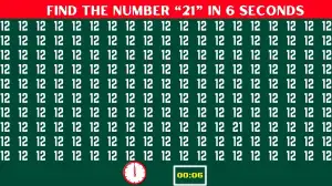 Test Visual Acuity: Only 4k Vision People can Find the Number 21 among 12 in 6 Secs