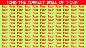 Test Visual Acuity: Only Extra Sharp Eyes Can Find the Correct Spell of Four in 15 Secs