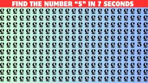 Thinking Test: Can you Spot the Hidden Number 5 in Less than 7 Secs