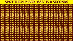 Thinking Test: Can you Spot the Hidden Number 853 in Less than 9 Secs