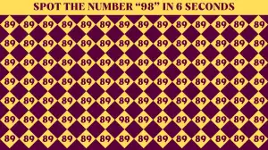 Thinking Test: Can you Spot the Hidden Number 98 among 89 in 6 Secs