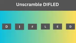 Unscramble DIFLED Jumble Word Today