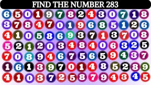 Visual Test: If you have Hawk Eyes Find the Number 283 in 15 Secs