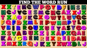 Visual Test: If you have Hawk Eyes Find the Word Run in 5 Secs