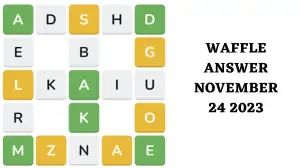 Waffle Answer Today November 24 2023, Daily Waffle #672 Game Hints and Solution