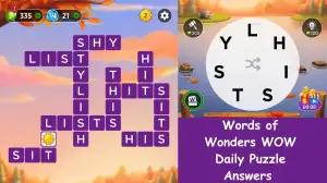 Words of Wonders WOW Daily Puzzle Answers Today November 16 2023