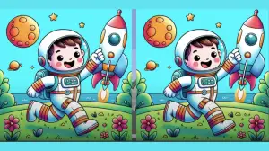 You have the sharpest eyes in the world if you can spot 3 differences between the astronaut picture within 15 seconds.