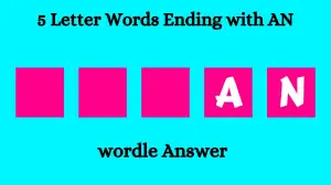 5 Letter Words Ending with AN All Words List