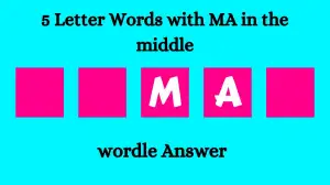 5 Letter Words with MA in the middle All Words List