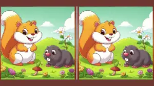 Are you smart enough to spot 3 differences in the Squirrel pictures within 10 seconds?