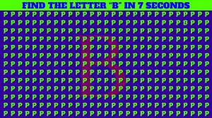 Brain Teaser for Geniuses: Find the Letter B among P in 7 Secs