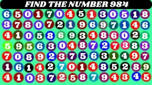 Brain Test: Only 4k Vision People can Find the Number 984 in 10 Secs