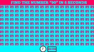 Eagle-Eyed Alert: Find the Hidden Number 90 among 09 in 8 Secs