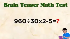 Find the Solution to the Math Puzzle 960÷30x2-5