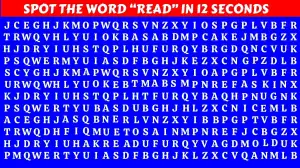 Observation Brain Challenge: Only puzzle experts can spot the hidden Word Read in just 6 seconds.