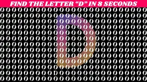 Observation Brain Challenge: Only the sharpest eyes can spot the Letter D in 8 seconds!