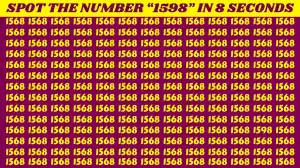 Observation Find it Out: Only 1% With Super Vision Can Spot The Number 1598 Among 1568 In 8 Seconds!