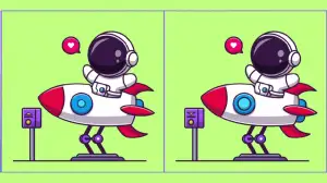 Only razor sharp eyes can spot 3 differences between the astronaut pictures in 14 seconds!