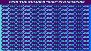 Puzzle IQ Test: Can You Spot The Hidden Number 450 in this Picture In 8 secs?