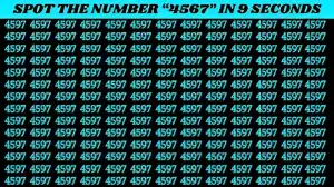 Visual Test: Only 1% With Super Vision Can Spot The Number 4567 among 4597 in 9 Secs