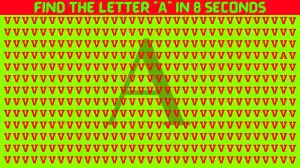 Visual Test: You are a brilliant observer if you can spot the Letter A in 8 seconds