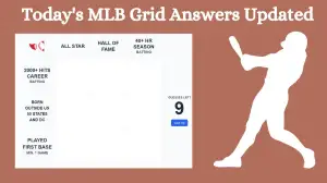 Get the Answers to the MLB Grid Puzzle - April 27, 2024