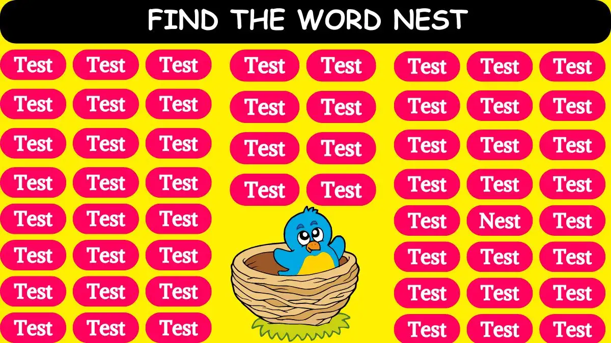 Optical Illusion: If You Have Sharp Eyes Find the Word Nest in 10 Secs