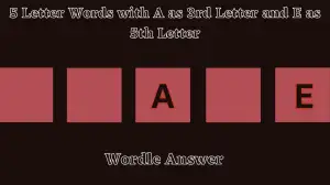 5 Letter Words with A as 3rd Letter and E as 5th Letter All Words List