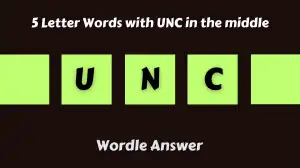 5 Letter Words with UNC in the middle All Words List