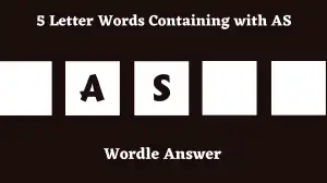 5 Letter Words Containing with AS All Words List